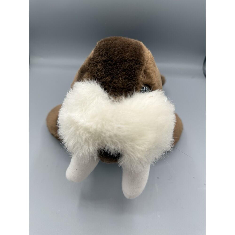 Vintage 1989 Sea World Walrus Plush 14” Brown Stuffed Animal